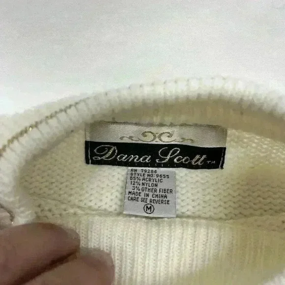 Vintage Silver‎ And Gold Christmas Sweater-ugly Christmas-med - Picture 5 of 6